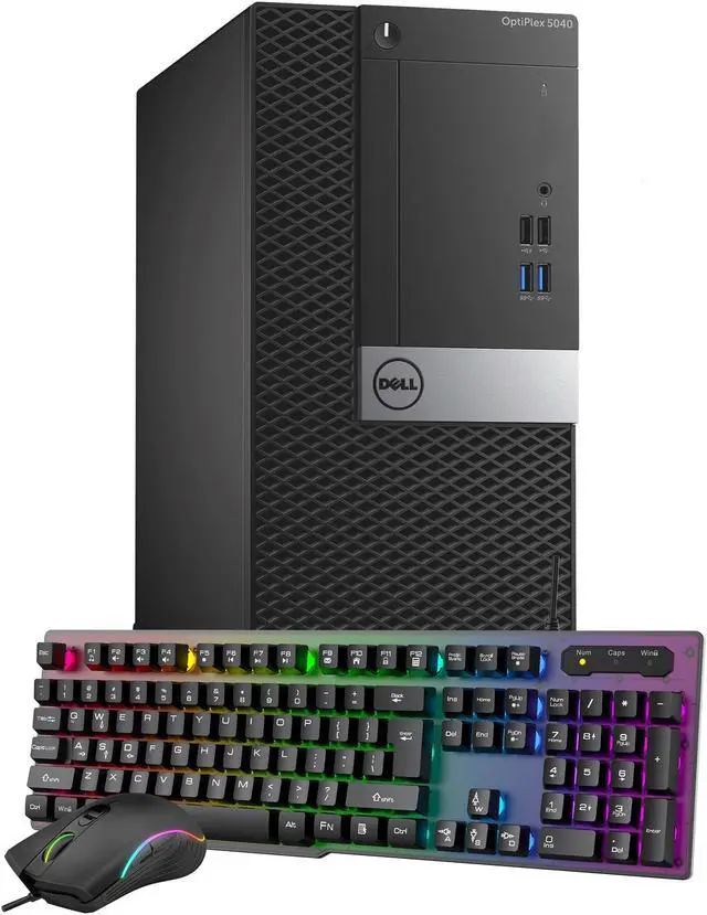 Alt view image 2 of 5 - DELL OptiPlex Gaming PC Desktop Tower Computer Intel Core i7 upto 4.00 GHz Processor 16GB DDR3L RAM 512GB SSD AMD Radeon RX 550 DDR5 4GB Graphics, Windows 10 Pro, WiFi, Gaming Keyboard & Mouse, HDMI