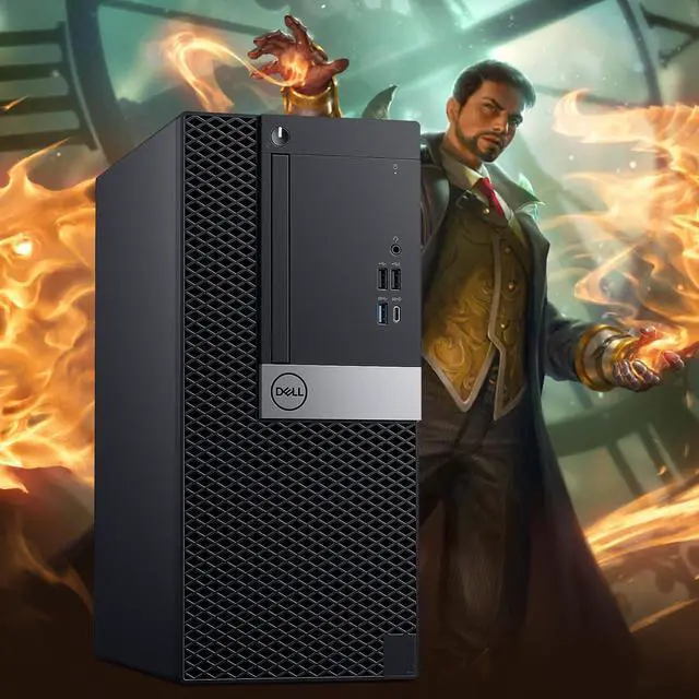 Alt view image 5 of 7 - Dell OptiPlex Tower Computer (Intel i5 Hexa-core 9th GEN/ 1TB  NVMe SSD/ 32GB RAM/ GTX 1650 GPU/ Windows 11 Pro) Gaming Desktop PC - Black