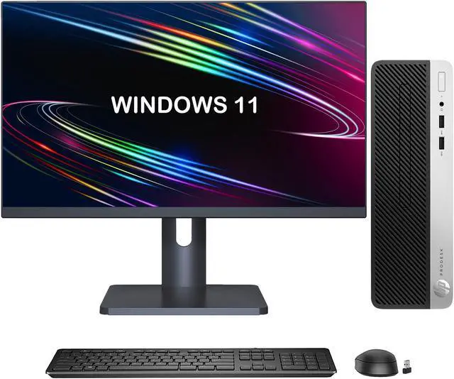 Main image of Desktop PC HP ProDesk 400 G5 SFF Business Computer (Core i3-8100 8th GEN/ 16GB RAM/ 512GB SSD/ New 27 inch FHD Monitor/ Windows 11 Pro) Intel Processor/Bluetooth Adapter/WiFi