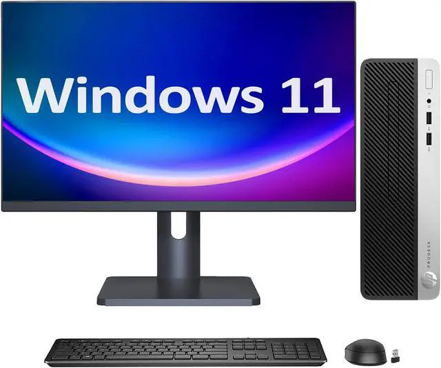 Main image of HP ProDesk 400 G5 SFF High Performance Desktop PC, New 27 inch FHD Monitor,Bluetooth Adapter,WiFi (Intel Core i3 8th GEN @3.60 GHz/ 1TB SSD/ 32GB DDR4 RAM/ Windows 11 Pro)