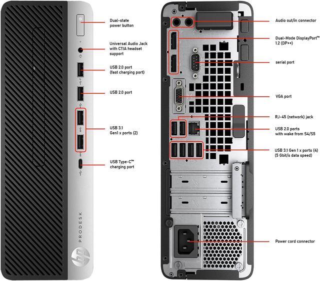 Alt view image 4 of 5 - Best Performance Desktop PC HP ProDesk 600 G3 SFF (Intel Core i7 Processor/ 2TB SSD/ 16GB DDR4 RAM/ Windows 10 Pro) Wireless Keyboard and Mouse - Black