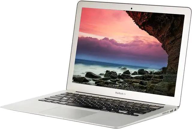 Main image of A Grade - Apple 1466 MacBook Air Laptop, 13.3-inch display, intel Core I5 5th Gen, Mac OS, Up to 2.7GHz,4GB DDR3 RAM,128GB PCIe SSD, Intel HD Graphics 6000, Webcam,-Silver