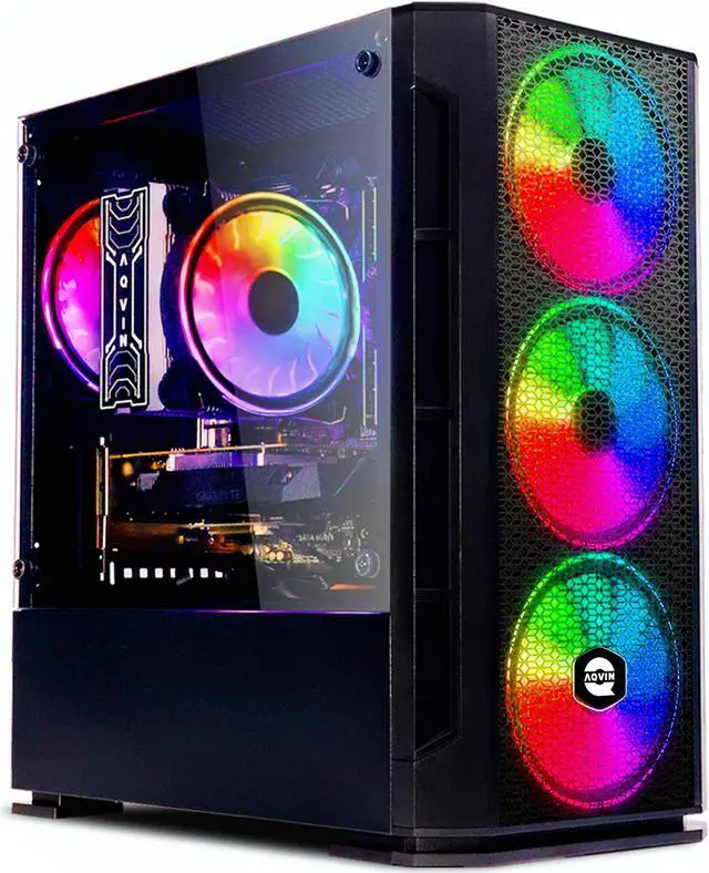 Main image of AQVIN - AQ10 Gaming PC - Windows 10 Pro - Intel I7 Up to 3.90GHz  - GeForce GTX 1630 4GB - 32GB RAM - 2TB SSD - Windows 10 Pro