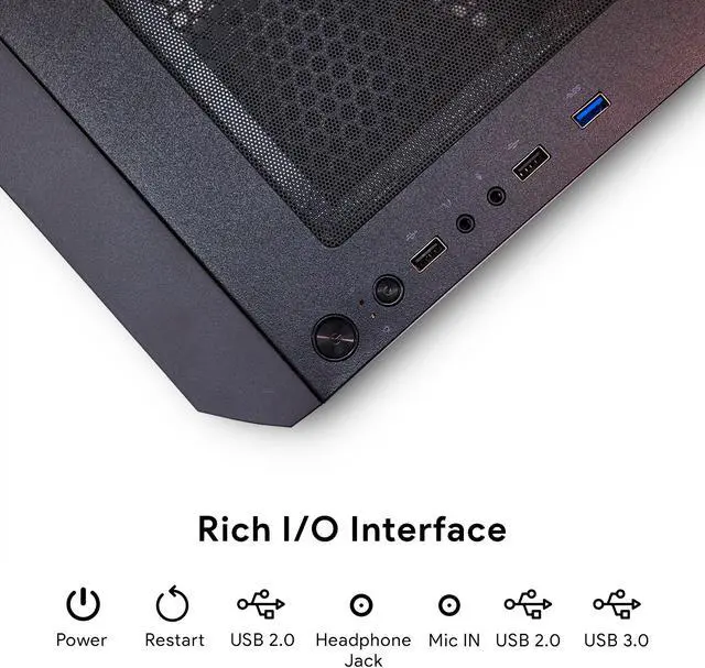 Alt view image 6 of 7 - AQVIN - AQ10 - Gaming PC Desktop - Intel Core I7 ,Geforce GTX 1050Ti 4GB , 1TB SSD , 32GB DDR4 RAM ,27 -Inch Curved Gaming Monitor, Windows 10 Pro