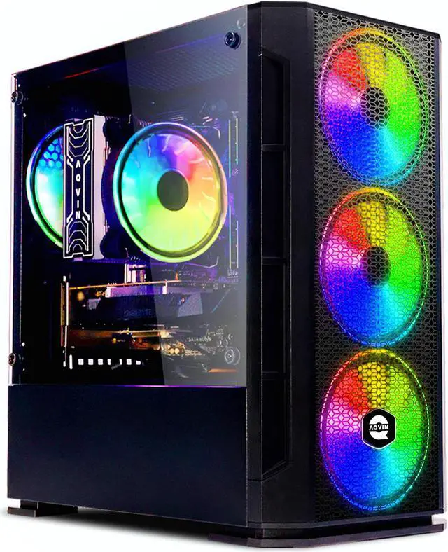 Main image of AQVIN - AQ10 Gaming PC - Windows 10 Pro - Intel I7 Up to 3.90GHz  - GeForce GTX 1630 4GB - 32GB RAM - 1TB SSD - Windows 10 Pro