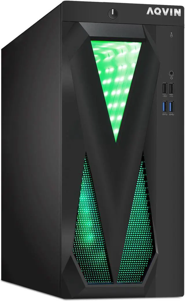 Alt view image 3 of 6 - AQVIN Gaming Computer Desktop PC - Intel Core I7 Processor Up to 4.00 GHz - GeForce GTX 1650 GDDR5 4GB Graphics Card - 32GB RAM - 1TB(1000GB) SSD - Gaming Keyboard & Mouse - WiFi Ready - Win 10 Pro