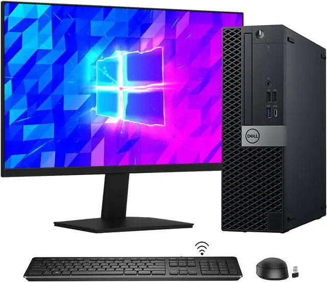Main image of Dell OptiPlex 3060/5060/7060 SFF Desktop Computer with  24 Inch Monitor HDMI  - Intel Core I5 8th Gen 8500 Processor Upto 4.10 GHz with 6 physical core 32GB DDR4 RAM 1TB NVMe SSD Windows 11 Pro WiFi