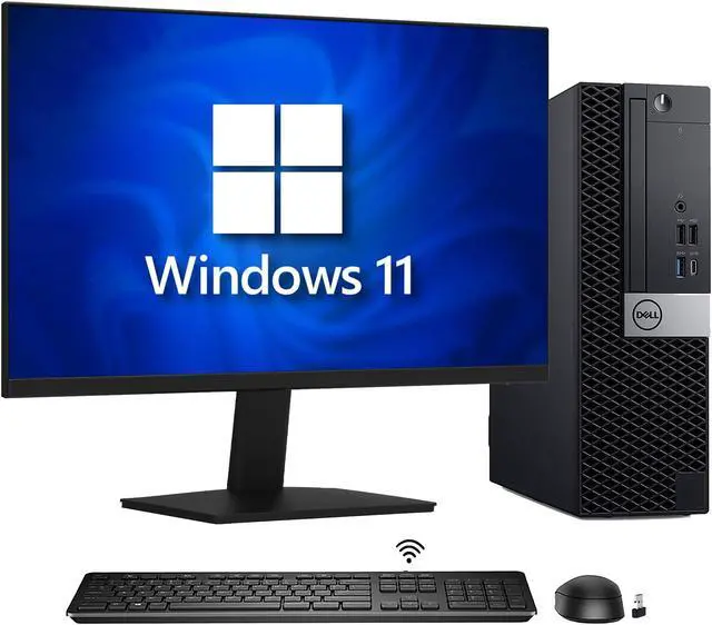 Main image of Dell OptiPlex 3060/5060/7060 SFF Business Desktop with  24" Inch HDMI Monitor - Intel Core I7-8700 8th Gen Processor upto 4.60 GHz 65W TDP 8GB RAM DDR4 256GB NVMe SSD Windows 11 Pro WiFi