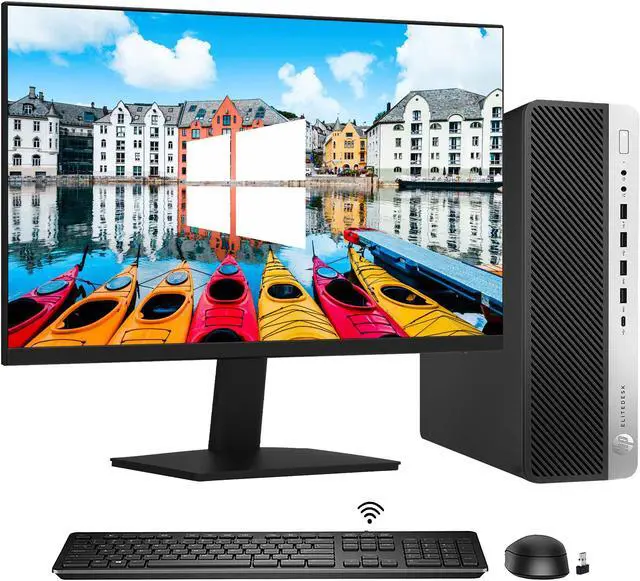 Main image of HP Computers EliteDesk 800 G4 SFF High-Performance Business Desktop PC System | Intel Core i5 8th Gen Up to 4.10 GHz | 16GB DDR4 RAM | 512GB NVMe SSD | Windows 11 Pro | WIFI | 24-Inch FHD Monitor