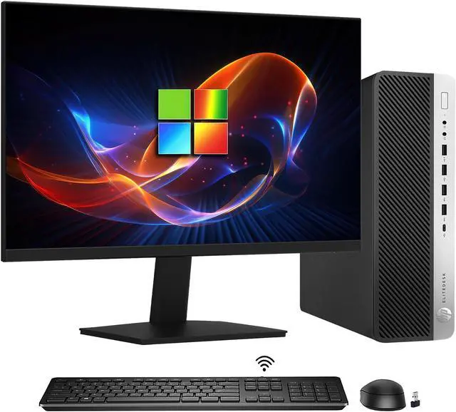 Main image of HP Computers EliteDesk 800 G4 SFF Business Desktop PC System | Intel Hexa-Core i5-8500(8th Gen Processor Up to 4.10 GHz)  32GB DDR4 RAM | 1TB NVMe SSD | Windows 11 Pro | WIFI | 24-Inch Monitor(HDMI)