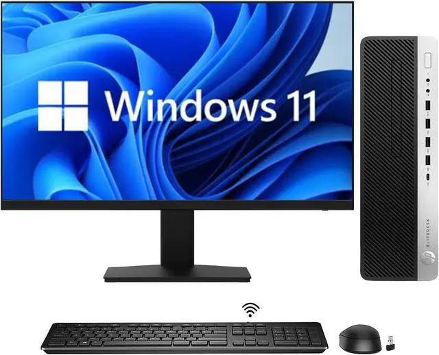 Main image of HP EliteDesk 800 G4 SFF Windows 11 Pro/ Business Desktop PC Computer/ Intel Hexa-Core i7-8700(8th Gen Processor) 16GB DDR4 RAM/ 1TB NVMe SSD/ WIFI/ 24-Inch FHD Monitor/ HDMI/ Bluetooth