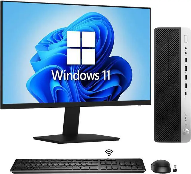 Main image of HP Computers EliteDesk 800 G4 SFF Business Desktop PC System | Intel Hexa-Core i7-8700(8th Gen Processor Up to 4.60 GHz)  32GB DDR4 RAM | 1TB NVMe SSD | Windows 11 Pro | WIFI | 24-Inch Monitor(HDMI)