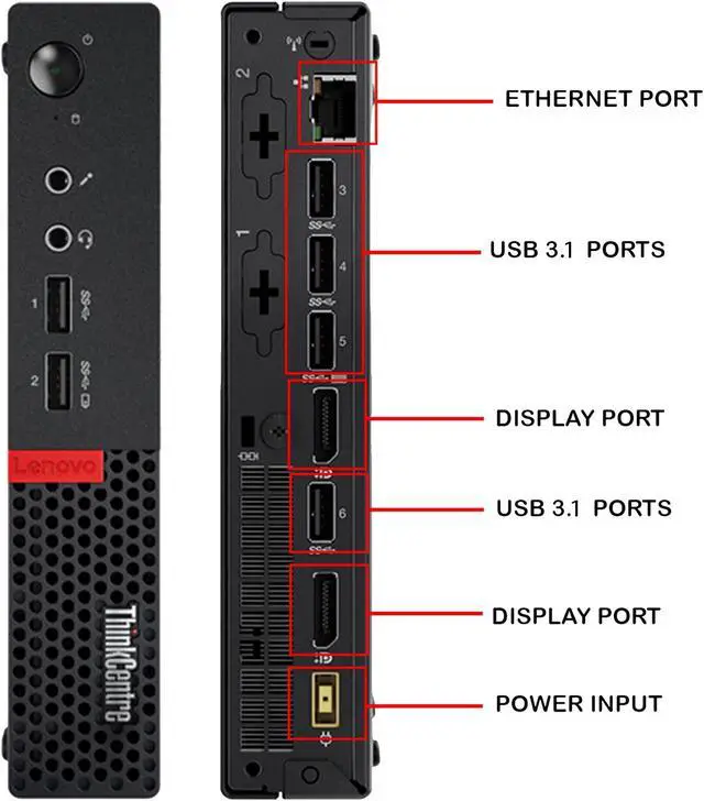 Alt view image 5 of 7 - Lenovo Computer ThinkCentre M710q Mini Windows 10 Pro Business High-Performance Desktop PC Combo | Intel Core i5 7500T 7th Gen CPU | 16GB DDR4 RAM | 512GB NVMe SSD | 22 inch Monitor | WiFi | Bluetooth