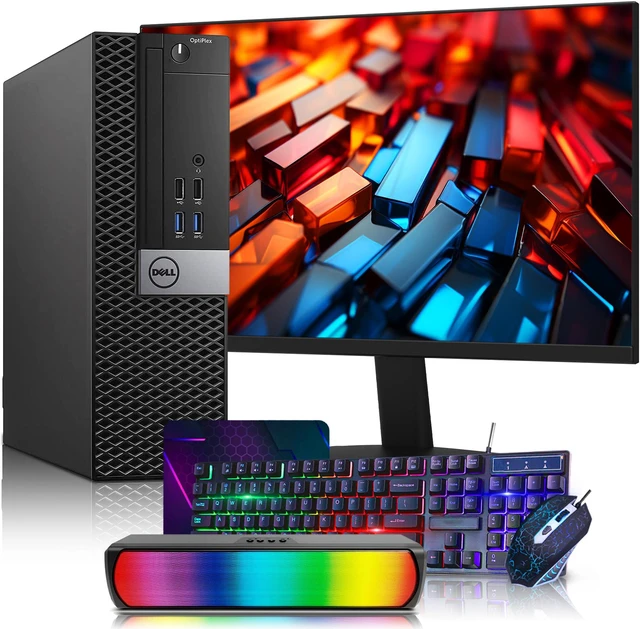 Refurbished: Dell OptiPlex 5040 SFF Desktop Computer PC | 24-inch