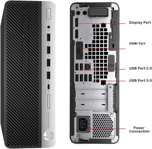 Alt view image 2 of 4 - HP ProDesk 600 G4 SFF Windows 11 Pro High-Performance Business Desktop PC - Intel Core I5-8500 Processor Up to 4.10 GHz | 16GB DDR4 RAM 256GB SSD | WiFi | Wireless Keyboard Mouse | Bluetooth
