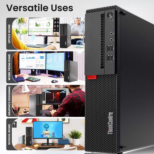 Alt view image 5 of 7 - Lenovo ThinkCentre M710s SFF High-Performance Business Desktop PC - Windows 10 Pro (Intel i5 Quad Core Processor Up to 3.60 GHz/ 16GB DDR4 RAM/ 512GB NVMe SSD/ Bluetooth/ WIFI) Black