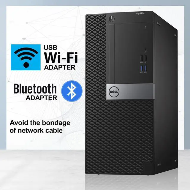 Alt view image 3 of 7 - Dell OptiPlex Computers Mini Tower Professional Desktop PC | Intel i5 Quad-Core Processor Up to 3.60 Ghz | 16GB DDR4 RAM | 1TB NVMe SSD | Windows 10 Pro | Built- in WIFI - Black