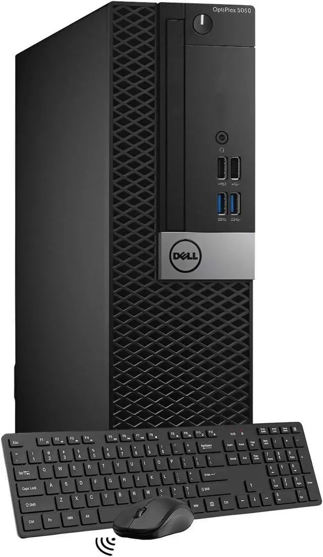Main image of Dell OptiPlex 5050 SFF Windows 10 Pro High-Performance Business Desktop Computer PC - Intel I7 Quad-Core CPU Up to 4.00 GHz/ 16GB DDR4 RAM/ 2TB NVMe SSD/ Built-in WIFI/ Wireless Keyboard Mouse - Black