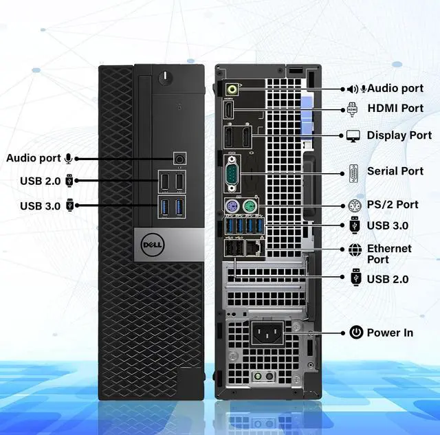 Alt view image 3 of 7 - Dell OptiPlex 5050 SFF Business Desktop Computer PC - Intel quad-core I7 6th Gen CPU Up to 4.00 GHz | GeForce GT 1030 2GB(HDMI) |8GB DDR4 RAM | 512GB SSD | Windows 10 Pro | Wireless Keyboard & Mouse