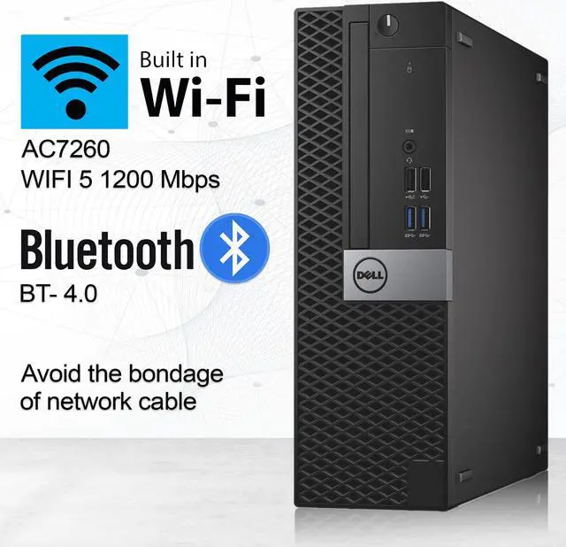 Alt view image 4 of 7 - Dell OptiPlex 5050 SFF Business Desktop Computer PC - Intel quad-core I7 6th Gen CPU Up to 4.00 GHz | GeForce GT 1030 2GB(HDMI) |8GB DDR4 RAM | 512GB SSD | Windows 10 Pro | Wireless Keyboard & Mouse