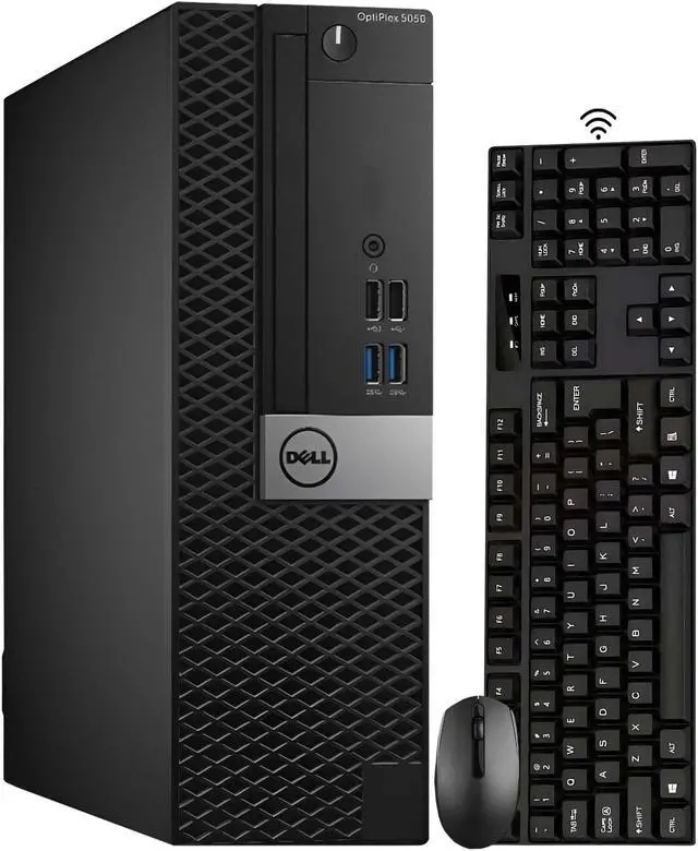 Main image of Dell OptiPlex 5050 SFF Business Desktop Computer PC - Intel quad-core I7 6th Gen CPU Up to 4.00 GHz | 8GB DDR4 RAM | 512GB NVMe SSD | Windows 10 Pro | Wireless Keyboard & Mouse | Built-in WIFI