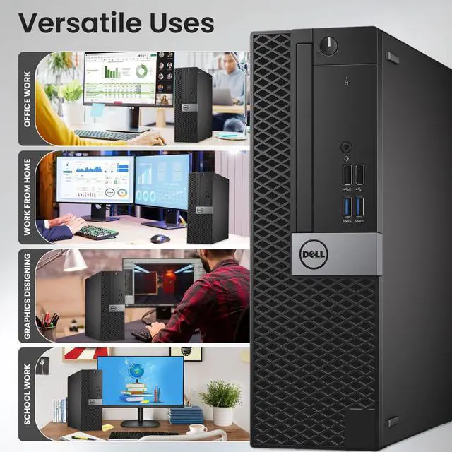 Alt view image 6 of 7 - Dell OptiPlex 5050 SFF Business Desktop Computer PC - Intel quad-core I7 6th Gen CPU Up to 4.00 GHz | GeForce GT 1030 2GB(HDMI) |8GB DDR4 RAM | 512GB SSD | Windows 10 Pro | Wireless Keyboard & Mouse