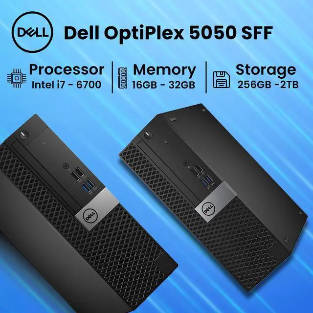 Alt view image 5 of 7 - Dell OptiPlex 5050 SFF Business Desktop Computer PC - Intel quad-core I7 6th Gen CPU Up to 4.00 GHz | GeForce GT 1030 2GB(HDMI) |8GB DDR4 RAM | 512GB SSD | Windows 10 Pro | Wireless Keyboard & Mouse