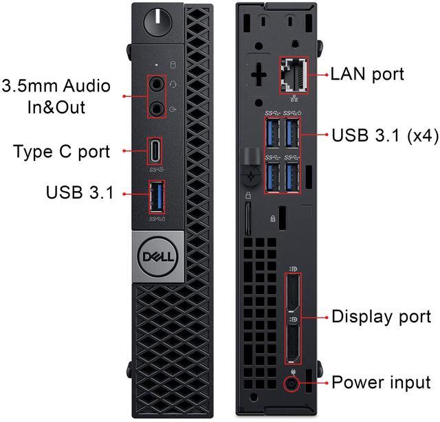 Alt view image 2 of 7 - DELL OptiPlex Micro Tiny/Mini Business Desktop PC - Intel hexa core I5 8th gen CPU Up to 3.50 GHz | 16GB DDR4 RAM | 512GB NVMe SSD | Windows 11 Pro | Wireless keyboard Mouse | Bluetooth Adapter -Black