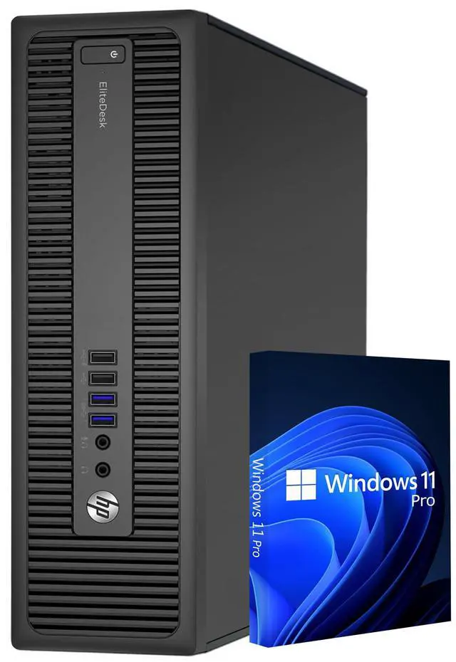 Main image of HP ProDesk 600 G2 SFF Business Desktop PC - Intel Pentium G4400 Processor/ 16GB RAM/ 512GB NVMe SSD/ Windows 11 Pro/ Home & Office