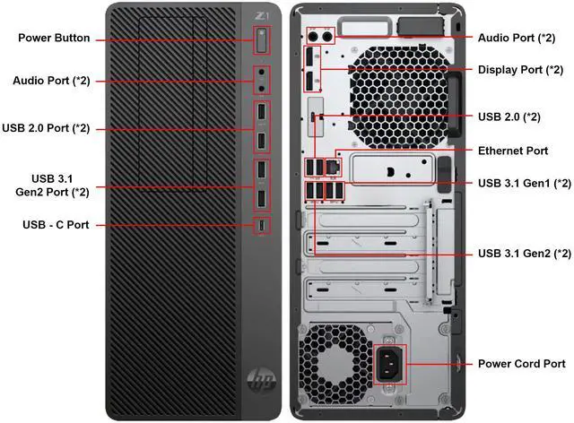 Alt view image 2 of 7 - HP Z1 Entry Tower G5 Workstation Desktop PC Windows 11 Pro High-Performance Computer - Intel Core I5 8th Gen CPU Up to 4.10 GHz | 16GB RAM | 1TB SSD | AMD FirePro W5100 4GB Graphics card | WIFI -Black