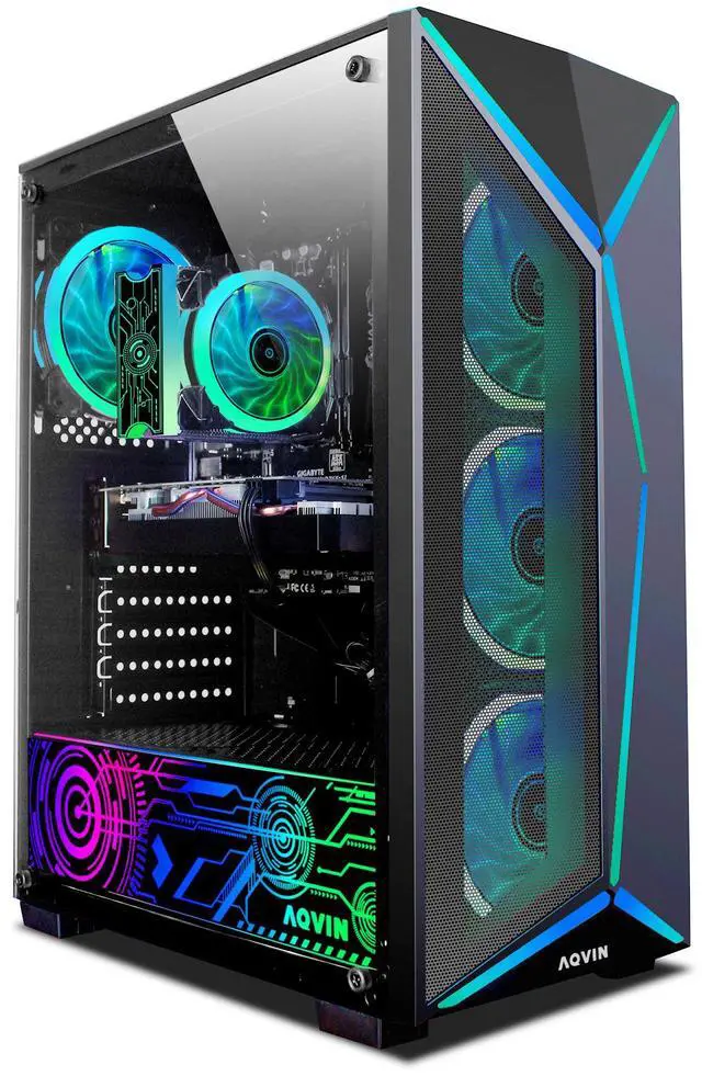 Main image of AQVIN AQ80 Gaming PC - Intel Hexa-Core i7 Up to 4.60 GHz | NVIDIA GeForce RTX 5060 8GB GPU Card | 32GB DDR4 RAM | 1TB NVMe SSD | Windows 11 Pro Desktop Computer | Built-in WIFI - 1 year Warranty