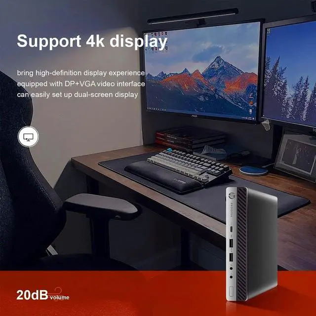 Alt view image 6 of 7 - HP ProDesk 600 G5 Mini Desktop Tiny Computer - Windows 11 Pro - Hexa Core I5-9500T 9th gen CPU - 32GB DDR4 RAM - 1TB NVMe SSD
