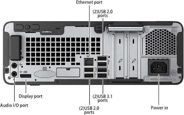 Alt view image 5 of 6 - HP ProDesk 400 G5 SFF Business Desktop PC Computer| Intel Core i3-8100 8th GEN @3.60 GHz| 16GB DDR4 RAM| 256GB SSD| Windows 11 Pro  | BT |Keyboard Adapter