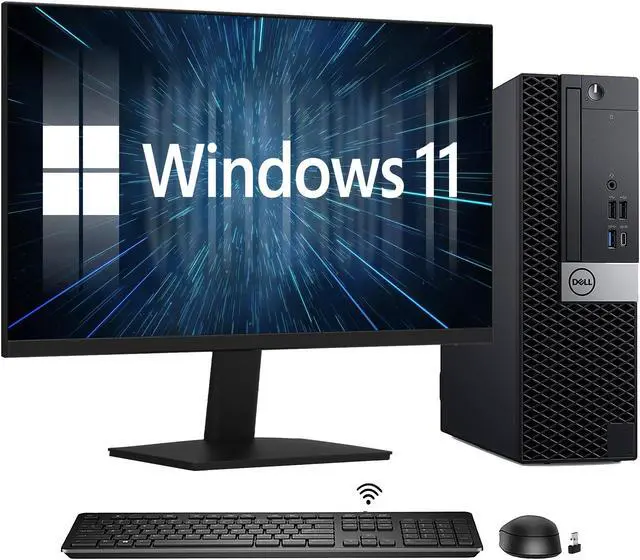 Main image of Dell OptiPlex 3060/5060/7060 SFF Desktop Computer With  24 Inch High Pixel Rate Monitor HDMI - Intel Core I7-8700 Processor Upto 4.60 GHz 8GB DDR4 RAM Blazing Fast 1TB NVMe SSD Windows 11 Pro WiFi
