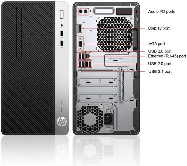 Alt view image 2 of 4 - HP ProDesk 400 G4 Business Tower High Performance Desktop PC - Intel Core i5 7th Gen Processor / 16GB DDR4 RAM / 512GB SSD + 1TB HDD / Windows 10 Pro / Free WiFi & Bluetooth Adapter