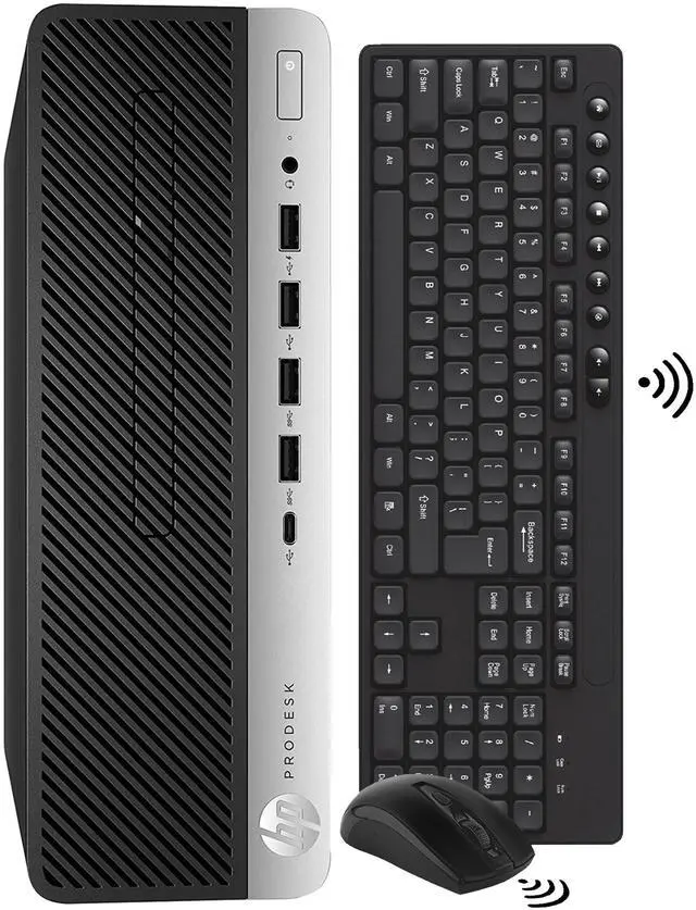 Main image of HP ProDesk 600 G3 SFF Windows 10 Pro Desktop PC - Intel Quad-Core I5 Processor Up to 3.80GHz | 16GB DDR4 RAM | 512GB SSD | Wireless Keyboard Mouse | Bluetooth | Dual Monitor Support - Black/Silver