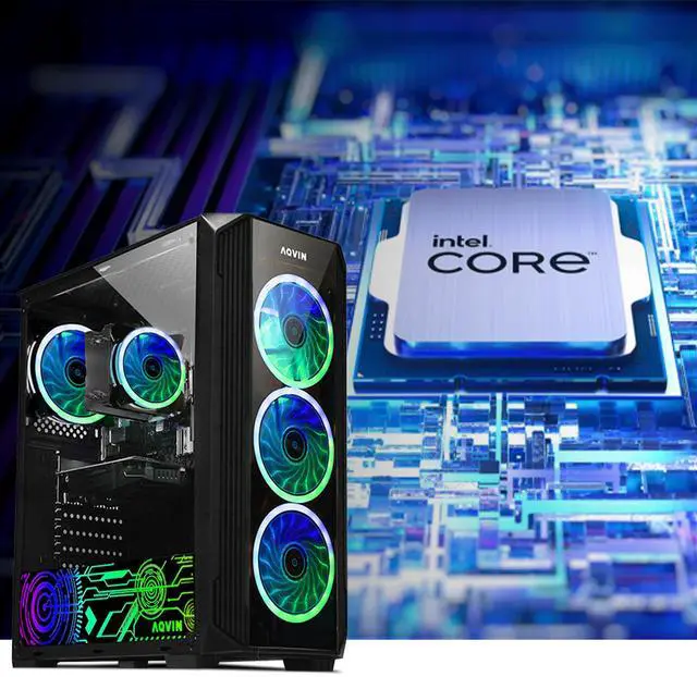 Alt view image 2 of 7 - AQVIN ZForce Gaming Tower PC - Intel Hexa-Core i7 Up to 4.60 GHz | NVIDIA GeForce RTX 5060 8GB GPU| 32GB DDR4 RAM | 1TB NVMe SSD | Windows 11 Pro Desktop Computer | Built-in WIFI - 1 year Warranty