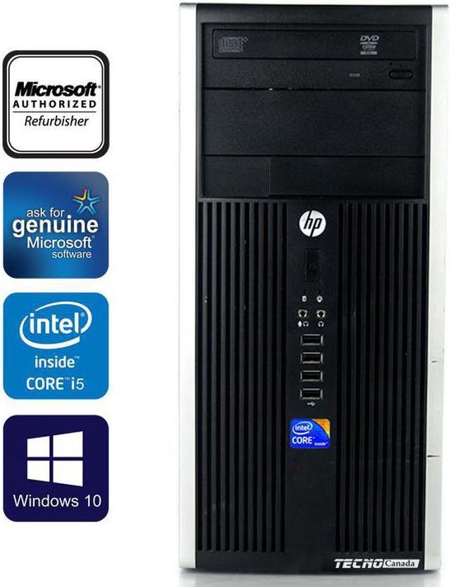 HP Compaq 6200 Pro Tower Desktop Computer Core i5 2400 8GB RAM 256GB SSD  DVD Windows 10 Home New Keyboard, Mouse,Power cord,WiFi Adapter