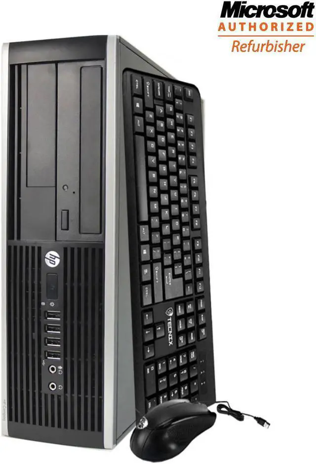 Main image of HP Compaq 8200 SFF Desktop Computer Core i5 2400 8GB RAM 256GB SSD DVD Windows 10 Professional New Keyboard, Mouse,Power cord,WiFi Adapter
