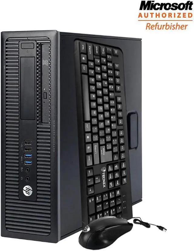 Alt view image 2 of 5 - HP ProDesk 600 G1 SFF Computer Intel Core i5 4570 8GB 256GB SSD DVD Windows 10 Home  New Keyboard, Mouse,Power cord,WiFi Adapter