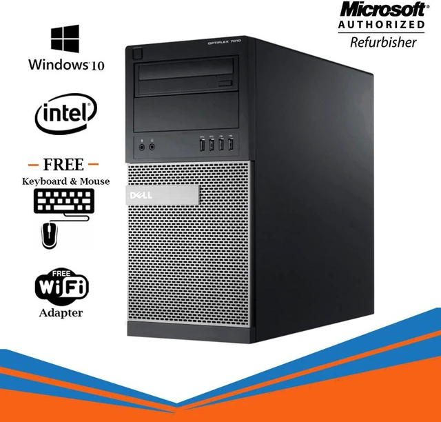 Refurbished: Grade A -Dell Optiplex 7010 Tower PC Computer Intel