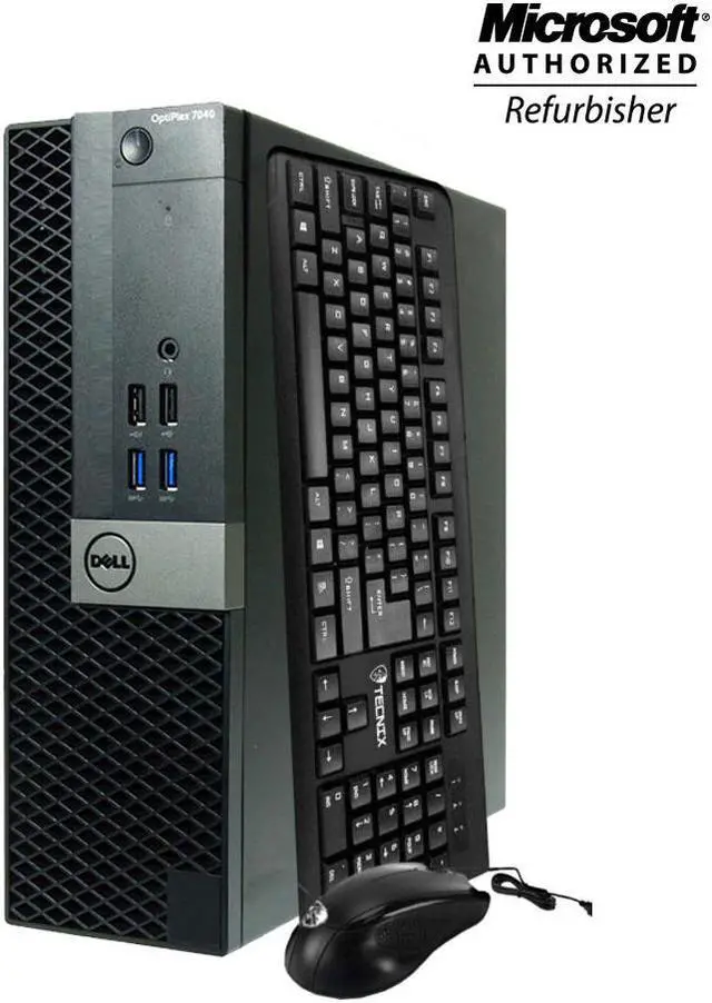 Main image of Dell Optiplex 7040 SFF Computer Intel Core i5 6500 16GB 480GB SSD Windows 10 Professional New Free Keyboard, Mouse,Power cord,WiFi Adapter