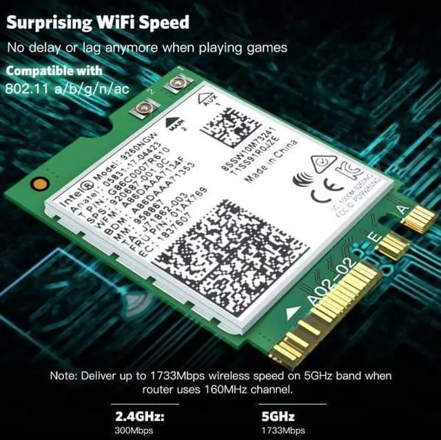 Alt view image 4 of 7 - Desktop Wireless Network M.2 WiFi Card to PCIe 1X Adapter Converter with Bluetooth-compatible Cable