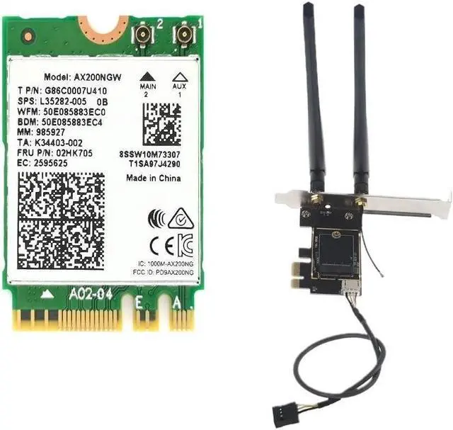 Main image of AX200 Desktop Wi-Fi Kit | 2.4 Gbps | Bluetooth 5.2 Support | PCIe x4 | Wi-Fi 6 Wireless-AX No vPro AX200NGW