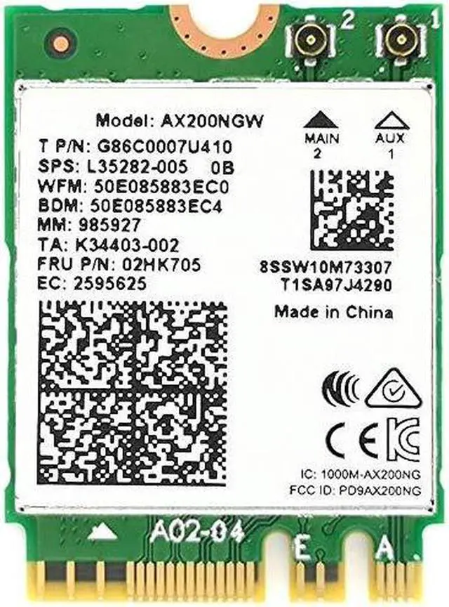 Alt view image 2 of 5 - wifi card ax200 ax200ngw,9260 ac 9260ngw upgrade network card wi-fi 6 wifi module 2 x 2 mu-mimo wireless card with bt 5.0 support windows 10 64bit gigabit m.2/ngff