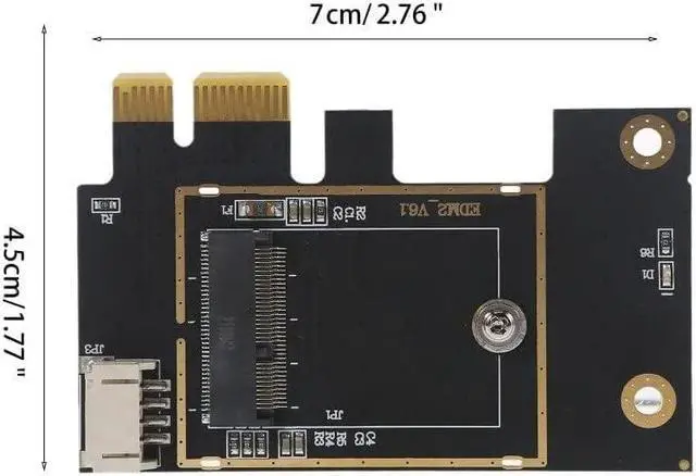 Alt view image 7 of 7 - M.2 NGFF Wireless Card to PCI-e 1X Adapter M.2 Bluetooth-compatible Network Card To WIFI WLAN Converter Desktop for 8260