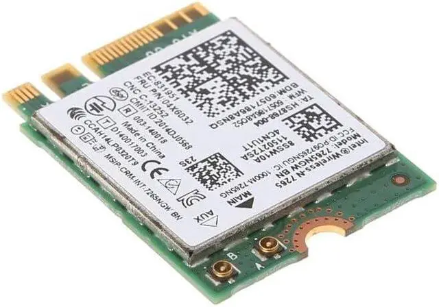 Alt view image 3 of 7 - HighZer0 Electronics Wireless-AC 7265 Legacy Wi-Fi Adapter | 867Mbps WiFi with Bluetooth 4.0 | 2.4GHz & 5GHz Network Card | 7265NGW Internal PC Wi-Fi Adapter