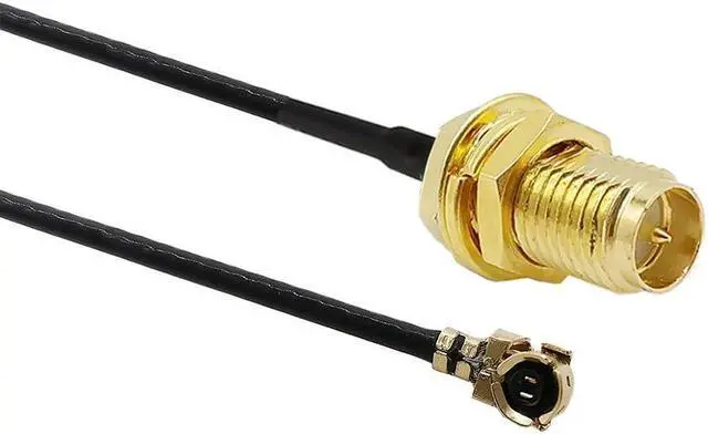 Alt view image 2 of 5 - 2-Pack 1st Generation U.FL to RP-SMA Female RF Antenna Cable Converters | MHF1 Compatible Connectors for Wi-Fi 4/5/6/6e/7 | 2.4GHz/5GHz/6GHz | Mini PCIe WiFi Cards