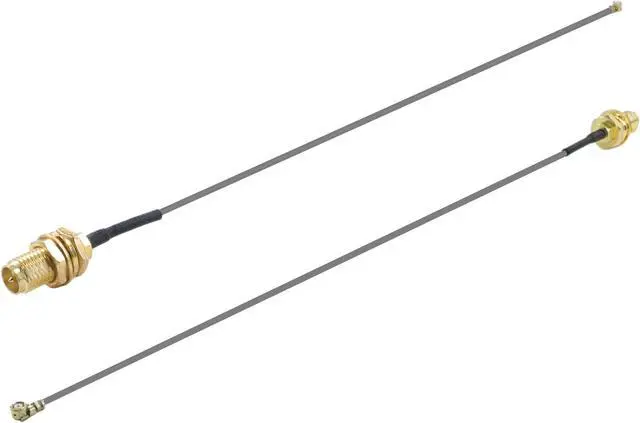 Alt view image 3 of 5 - 2-Pack 1st Generation U.FL to RP-SMA Female RF Antenna Cable Converters | MHF1 Compatible Connectors for Wi-Fi 4/5/6/6e/7 | 2.4GHz/5GHz/6GHz | Mini PCIe WiFi Cards