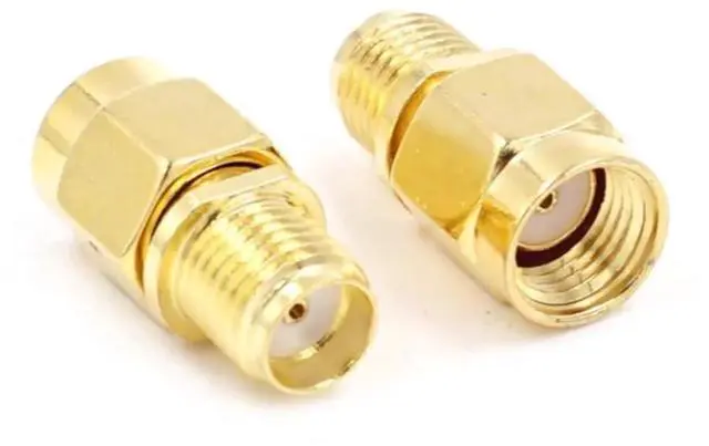 Alt view image 2 of 3 - 1PCS RP SMA male to SMA female Adapter RF Coax Coupling Nut barrel Connector Converter For WIFI 4G Antenna